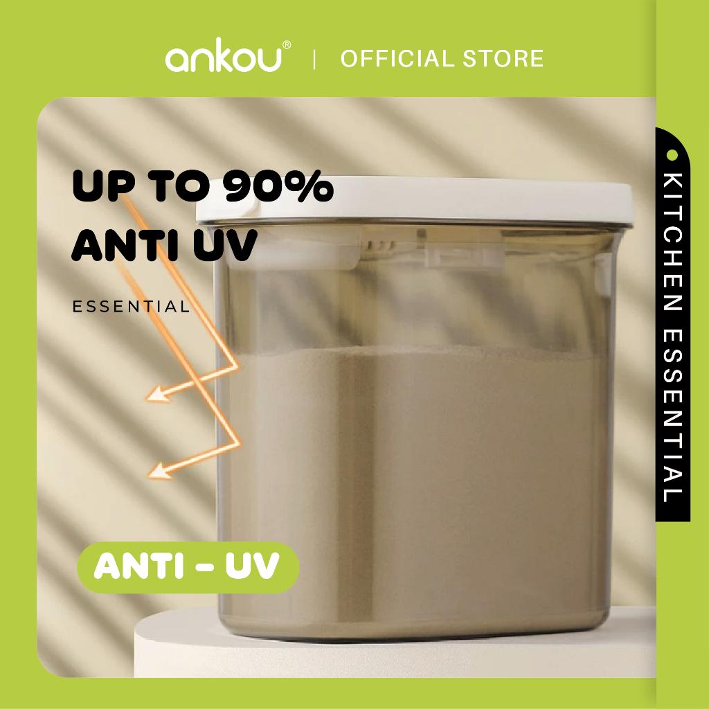 ANKOU Oval Milk Powder Container with Magnetic Scoop - 2400ml