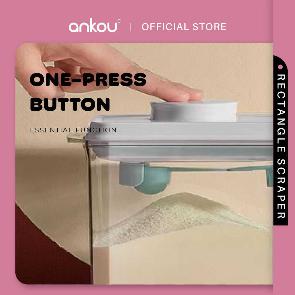 ANKOU Airtight Milk Powder Container With Scraper - Rectangle Scraper (1700ml)