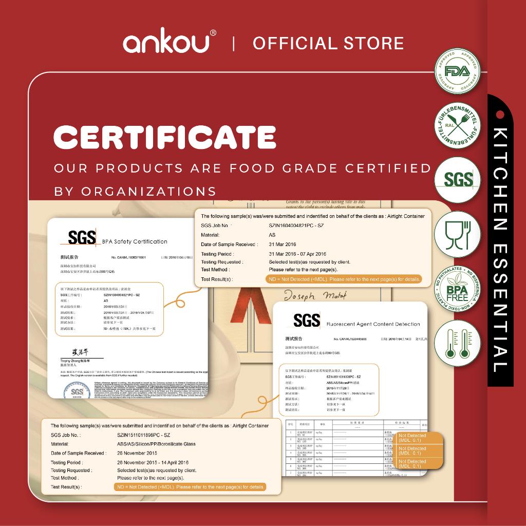 ANKOU SmartMeal Glass Cup - 400ml