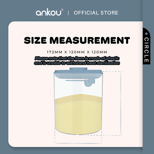 ANKOU Airtight Milk Powder Container - Circle (1500ml)