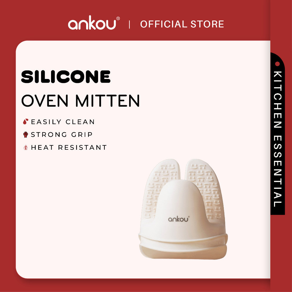 ANKOU Silicone Heat Guard Oven Mitten (Pair)