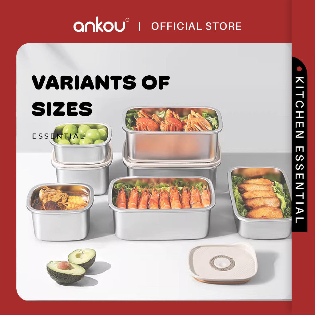 Ankou Food Storage Container - Stainless Steel 300ml / 500ml / 700ml / 1100ml