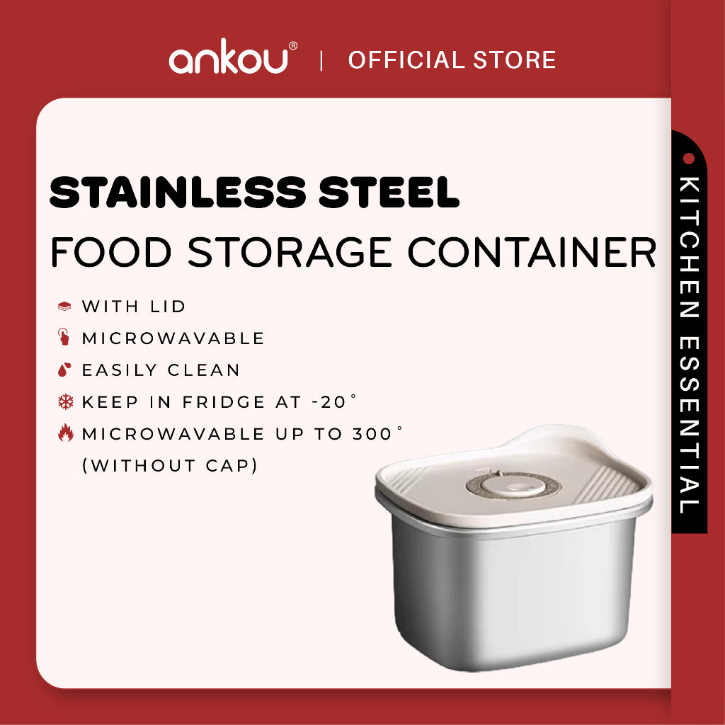 Ankou Food Storage Container - Stainless Steel 300ml / 500ml / 700ml / 1100ml