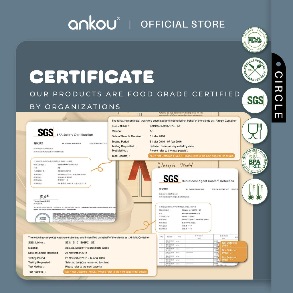ANKOU Airtight Milk Powder Container - Circle (1500ml)