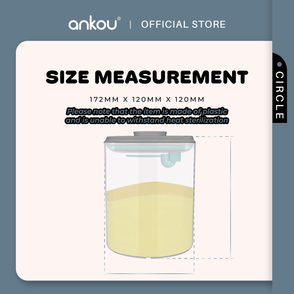 ANKOU Airtight Milk Powder Container - Circle (1500ml)
