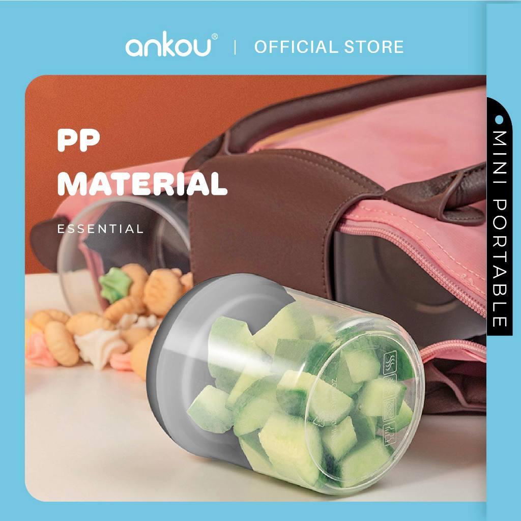 ANKOU Bekas Mini Susu & Snek Bayi Kedap Udara (320ml Segi Empat & Kunci Keselamatan, 250ml Bulat) - Mini Airtight