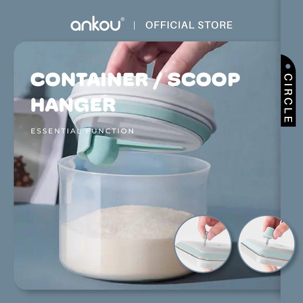 ANKOU Bekas Susu Kedap Udara Bulat (2000ml) - Circle Airtight Milk Powder Food Container