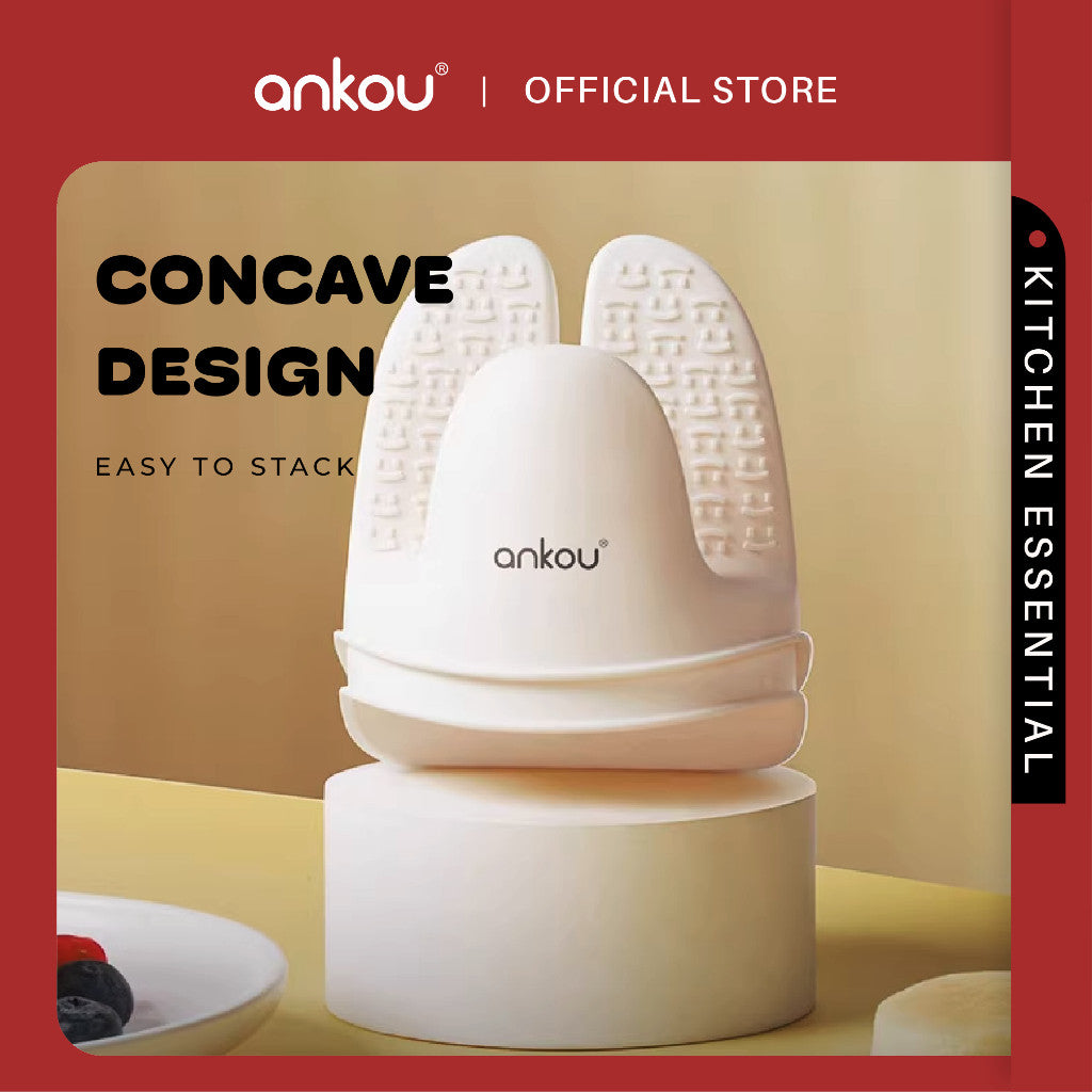 ANKOU Silicone Heat Guard Oven Mitten (Pair)