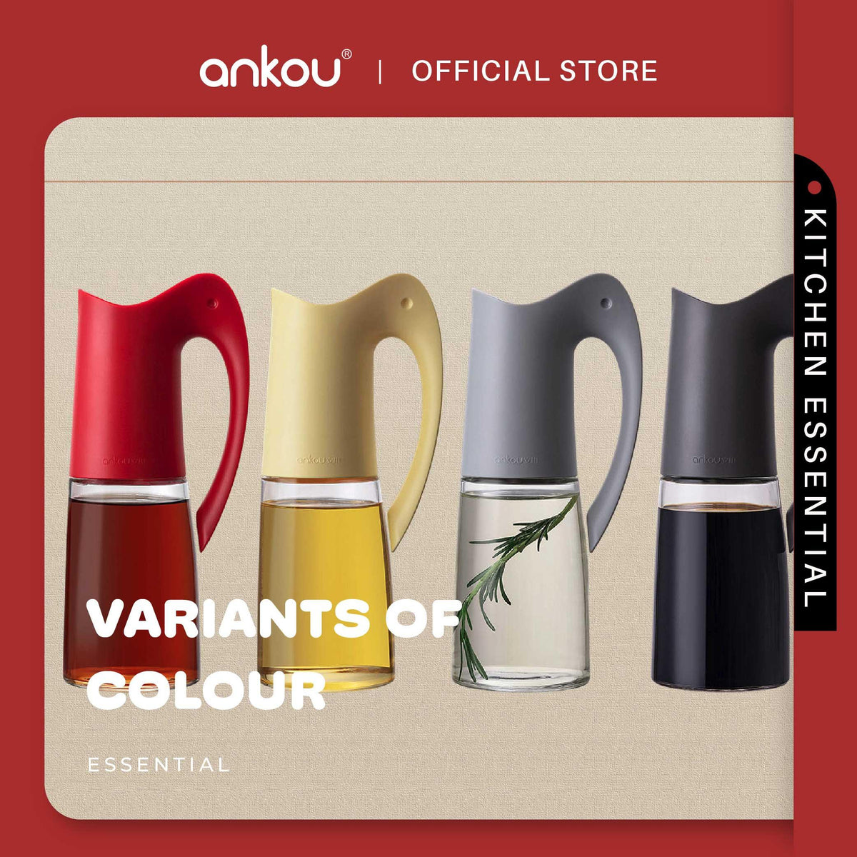 ANKOU Auto-Flip Cover Oil Dispenser (500ml)