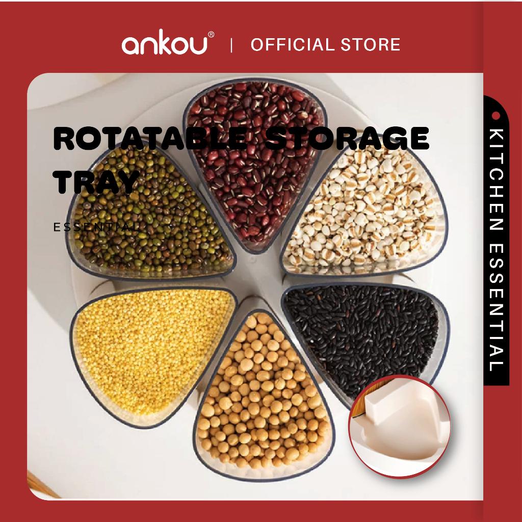 ANKOU Rotating Grains Storage Container - 690ml x 6