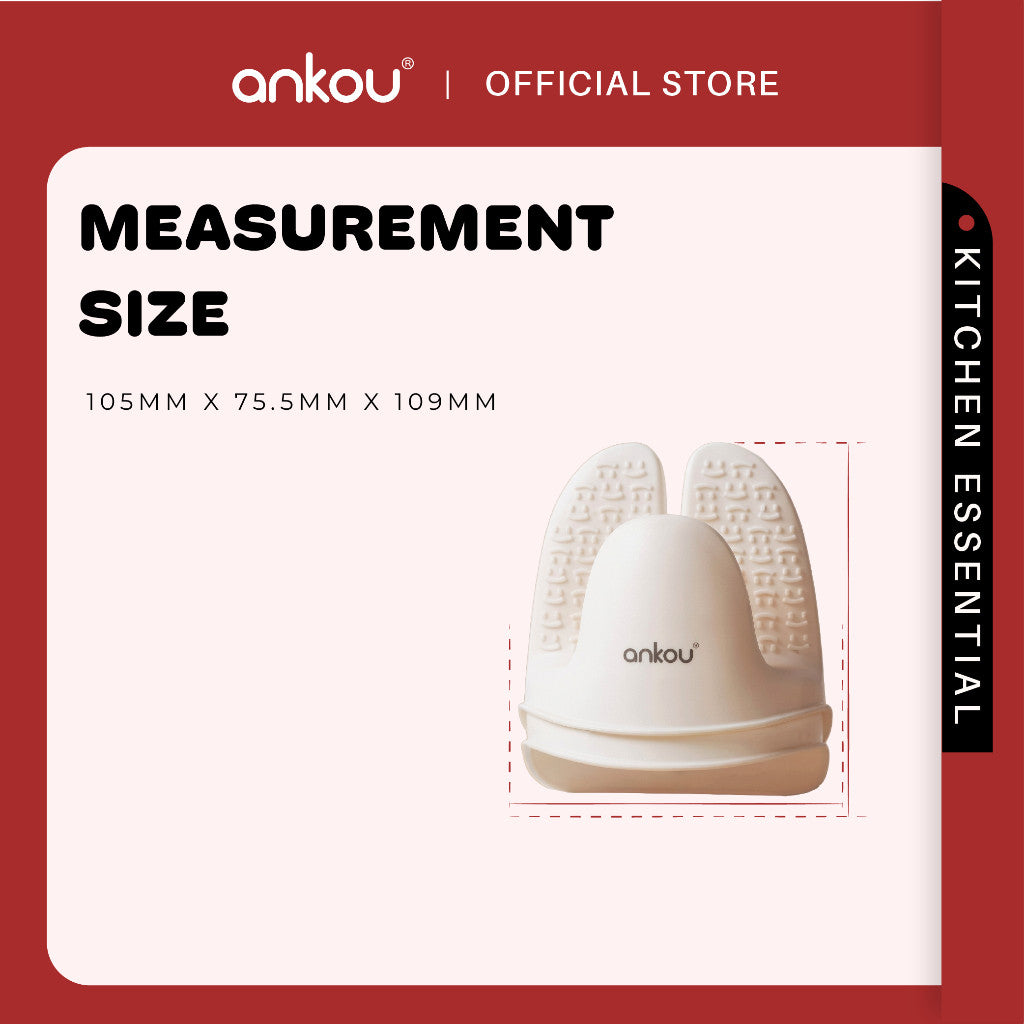 ANKOU Silicone Heat Guard Oven Mitten (Pair)