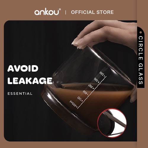ANKOU Airtight One-Way Airflow Glass Container - Circle Glass (1700ml)
