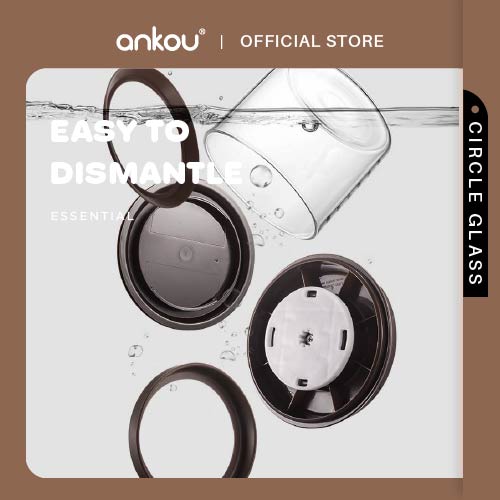 ANKOU Airtight One-Way Airflow Glass Container - Circle Glass (1700ml)
