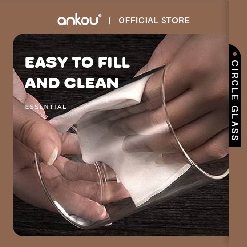 ANKOU Airtight One-Way Airflow Glass Container - Circle Glass (1200ml)