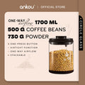 ANKOU Airtight One-Way Airflow Glass Container - Circle Glass (1700ml)