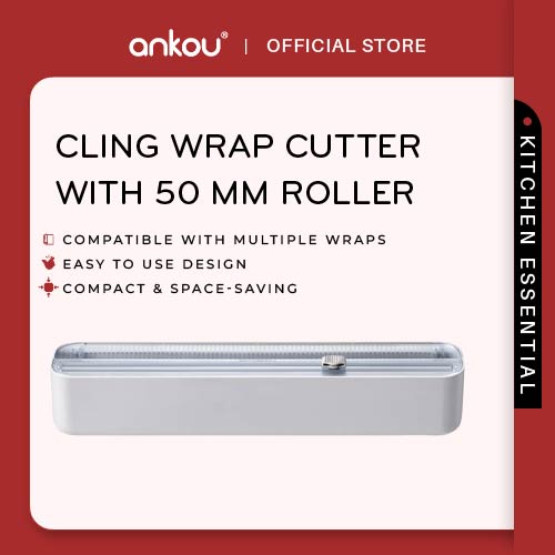 ANKOU Plastic Wrap Dispenser with 50mm Cling Film Roll