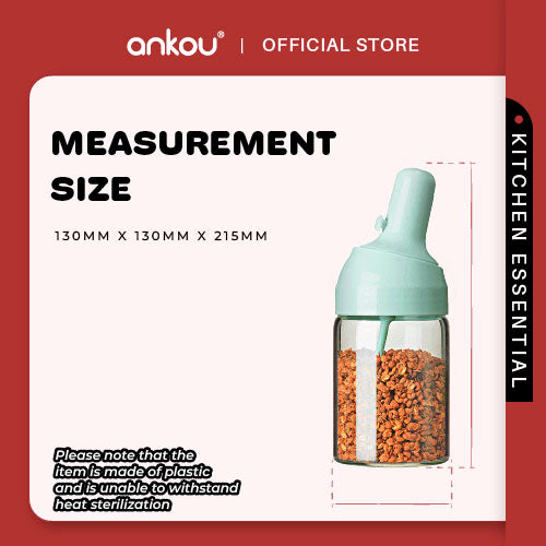 ANKOU Seasoning Container with Expandable Spoon (250ml)