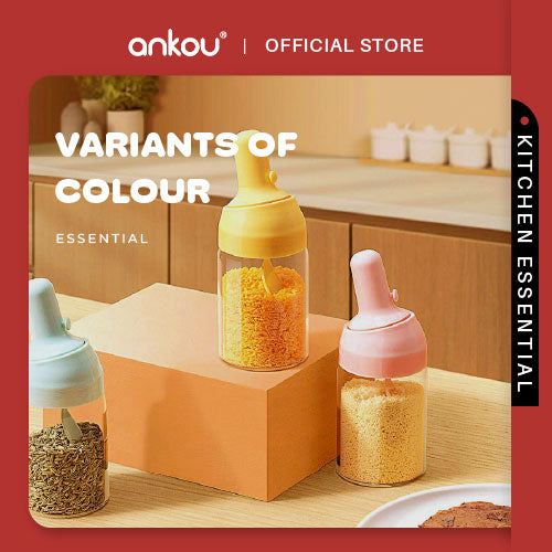ANKOU Seasoning Container with Expandable Spoon (250ml)