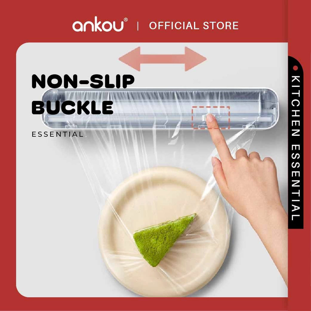 ANKOU Plastic Wrap Dispenser with 50mm Cling Film Roll
