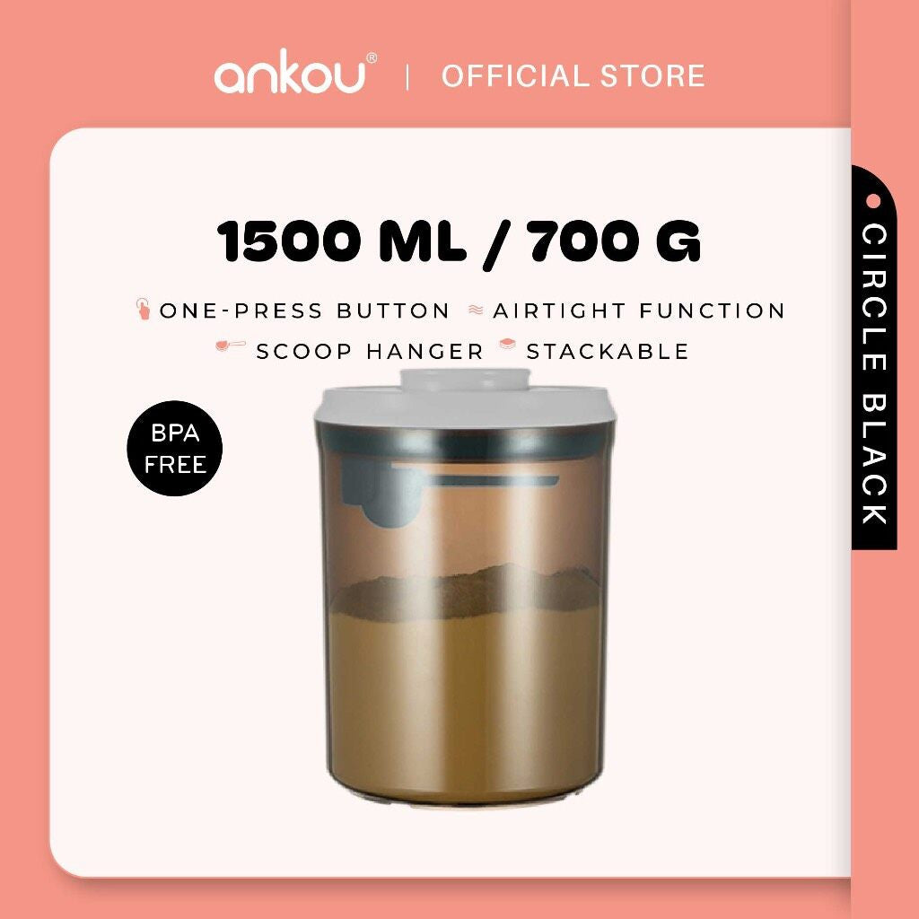 ANKOU Airtight Milk Powder Container - Circle (1500ml)