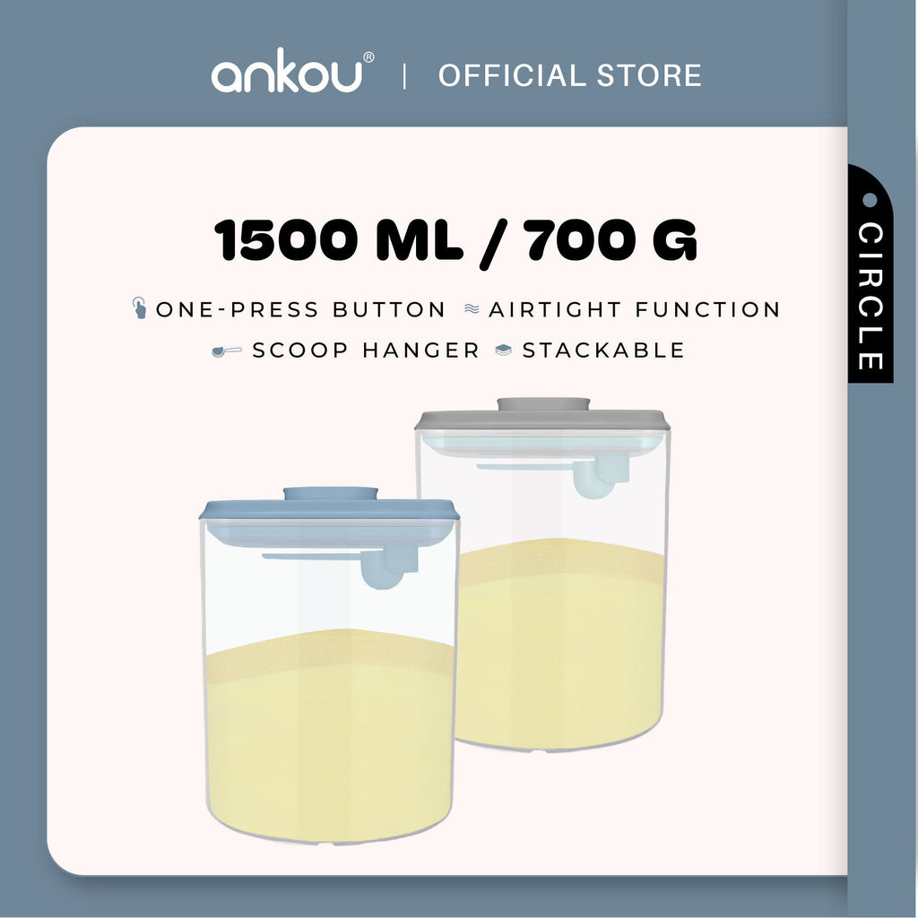 ANKOU Airtight Milk Powder Container - Circle (1500ml)