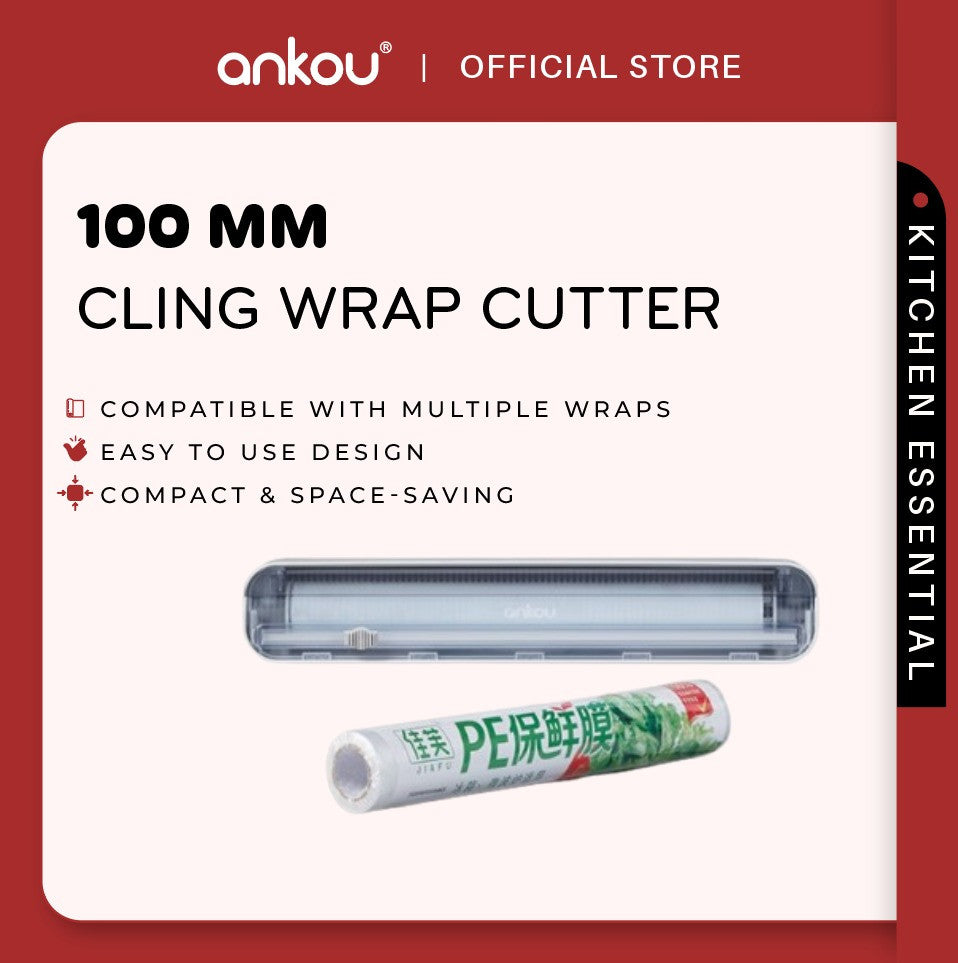 ANKOU Plastic Wrap Dispenser with 50mm Cling Film Roll