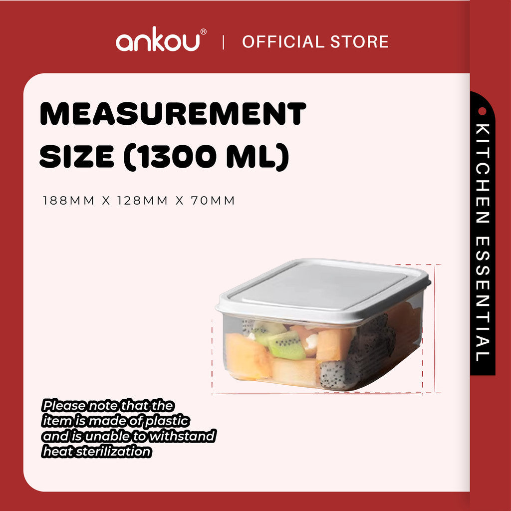 Ankou Food Storage Container - Plastic 650ml / 850ml / 1300ml / 1800ml
