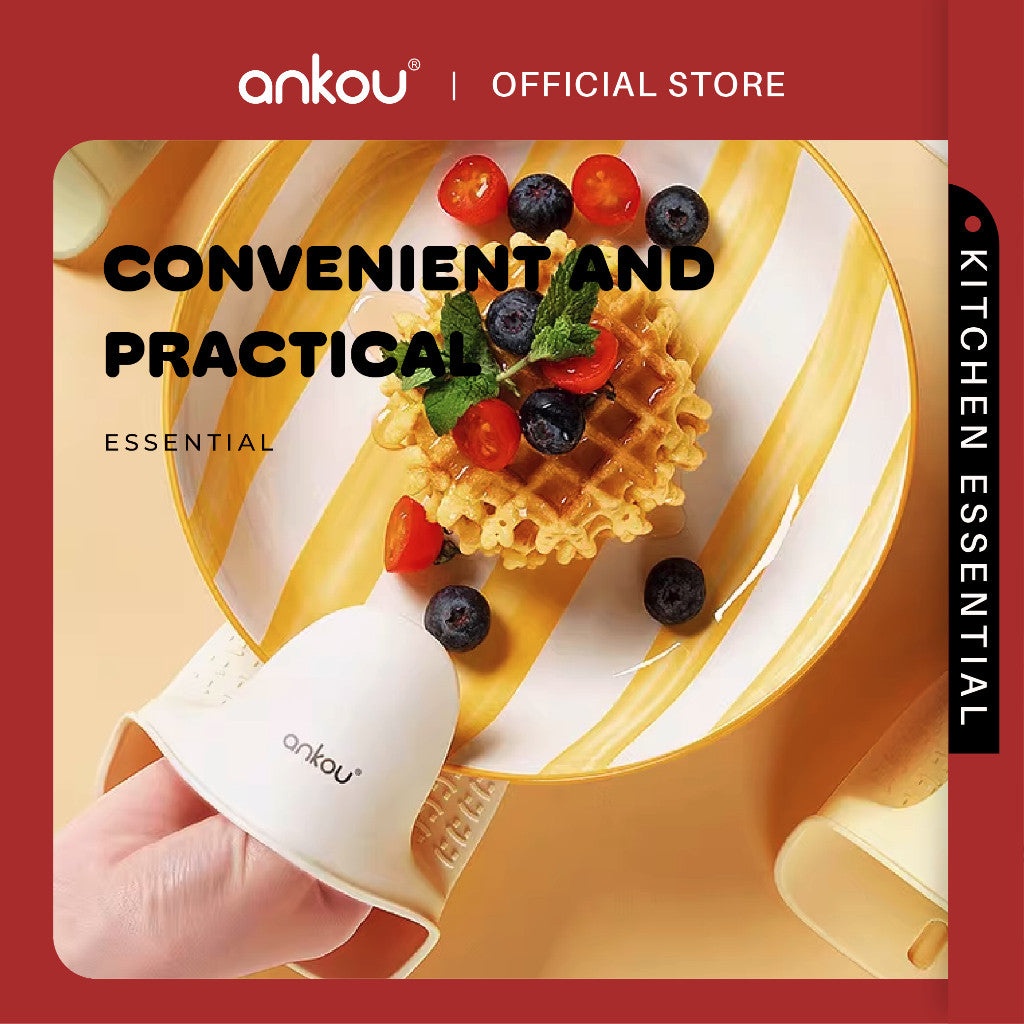 ANKOU Silicone Heat Guard Oven Mitten (Pair)