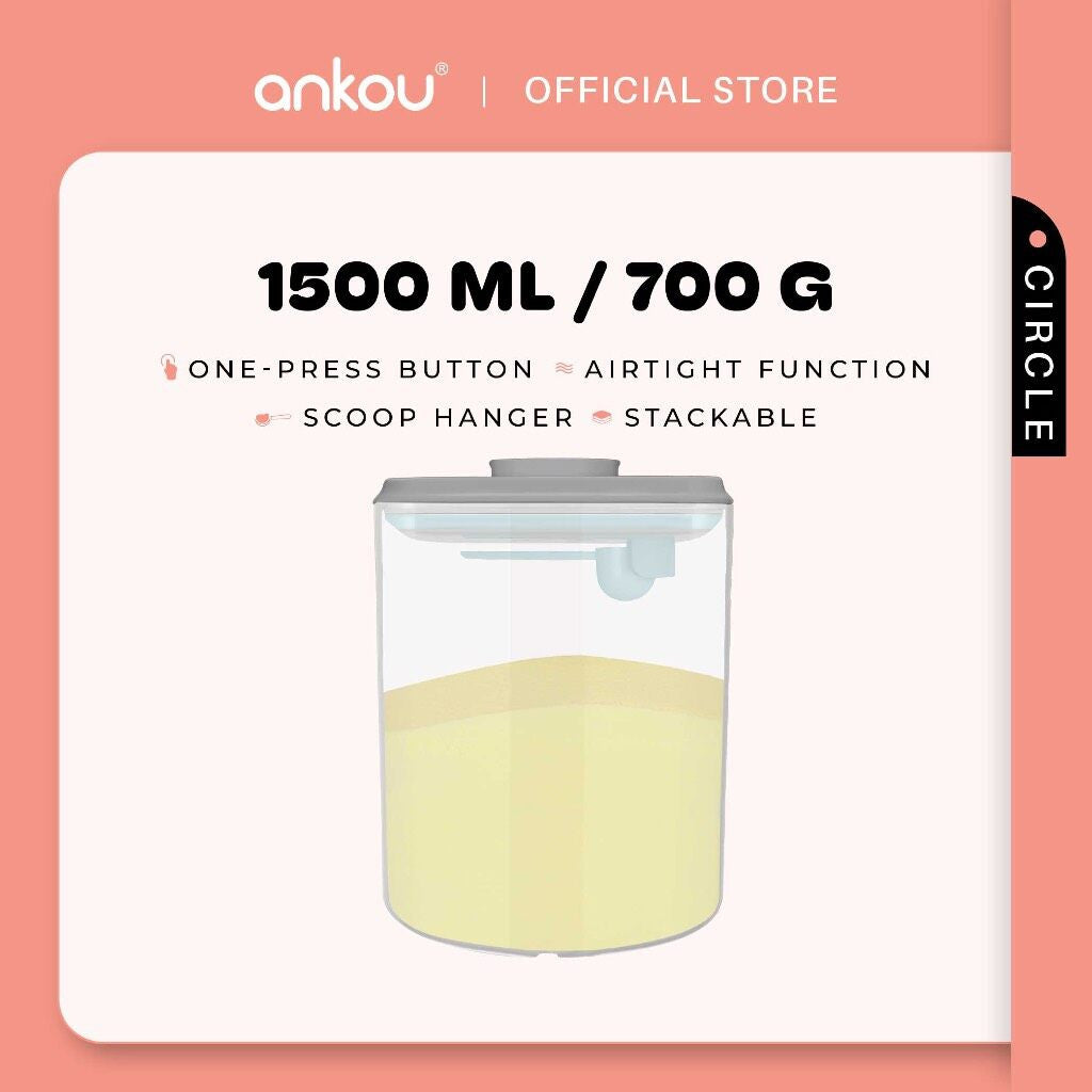 ANKOU Airtight Milk Powder Container - Circle (1500ml)