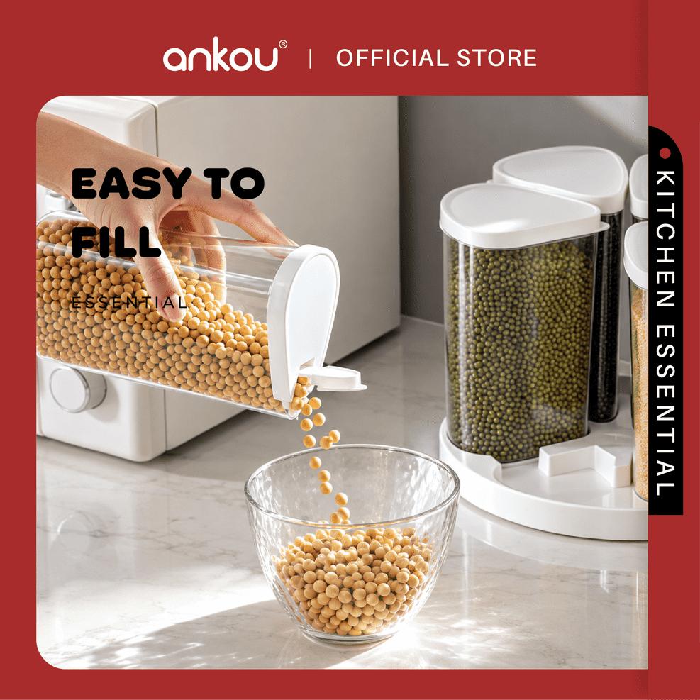 ANKOU Rotating Grains Storage Container - 690ml x 6