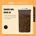 ANKOU Bekas Makanan & Snek Bayi Kedap Udara Segi Empat (2000ml) - Square Multi-Purpose Airtight