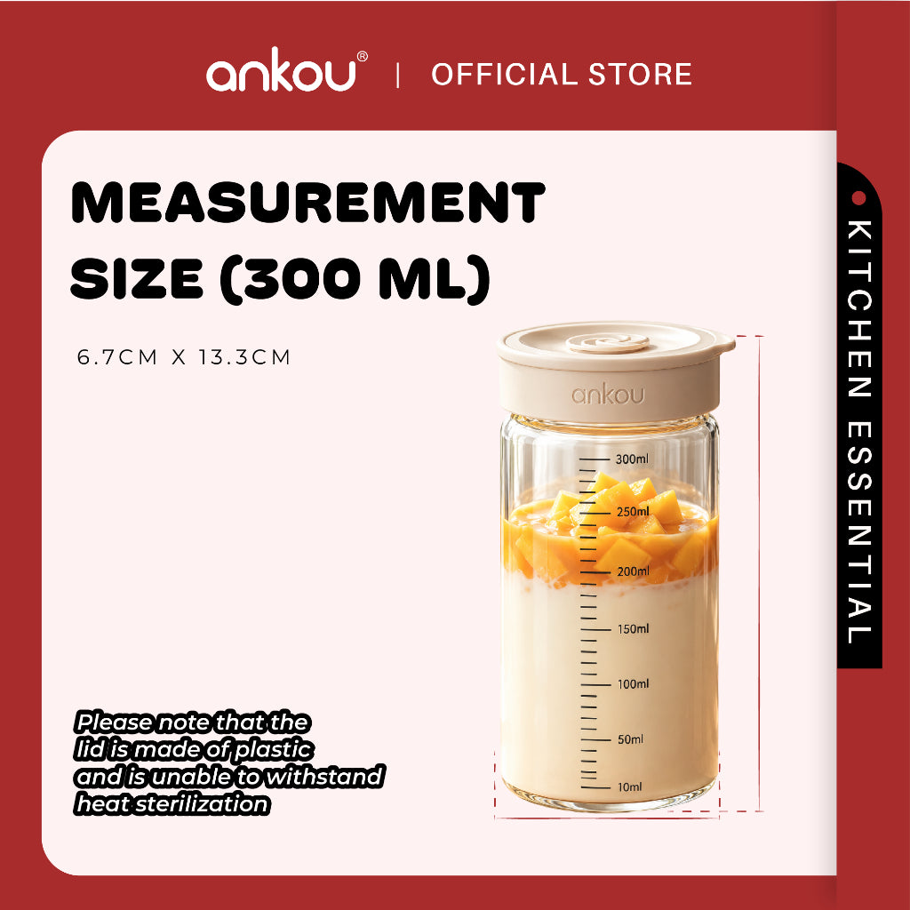 ANKOU Portable Glass Food Storage Container