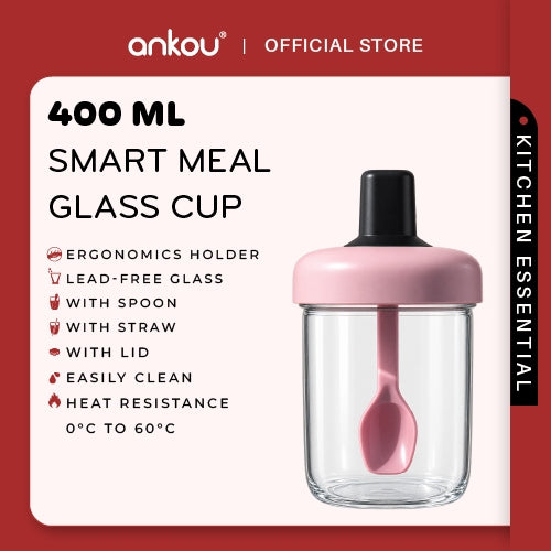 ANKOU SmartMeal Glass Cup - 400ml