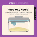 ANKOU Bekas Susu Kedap Udara Segi Empat/Bekas Makanan Ringan Bayi (1000ml) - Rectangle Airtight Milk Powder Container