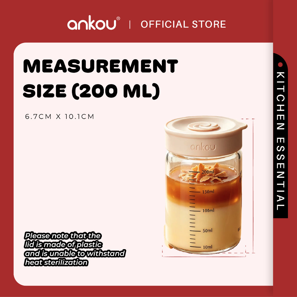 ANKOU Portable Glass Food Storage Container