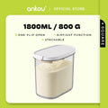 ANKOU Oval Milk Powder Container with Magnetic Scoop - 1800ml