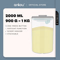 ANKOU Bekas Susu Kedap Udara Bulat (2000ml) - Circle Airtight Milk Powder Food Container