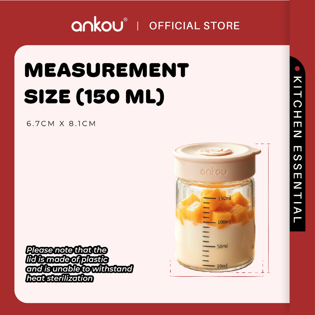 ANKOU Portable Glass Food Storage Container