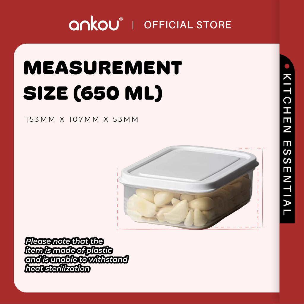Ankou Food Storage Container - Plastic 650ml / 850ml / 1300ml / 1800ml