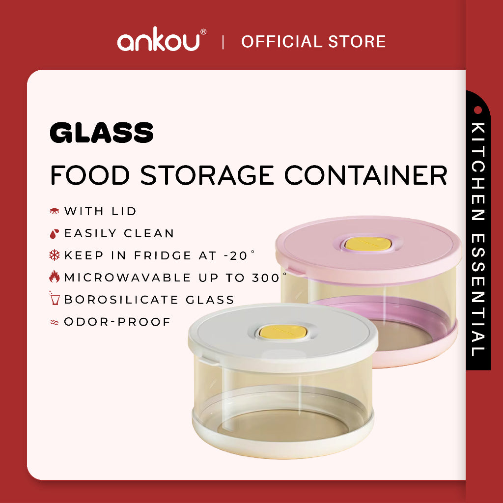 Ankou Food Storage Container - Glass 350ml / 750ml / 1000ml